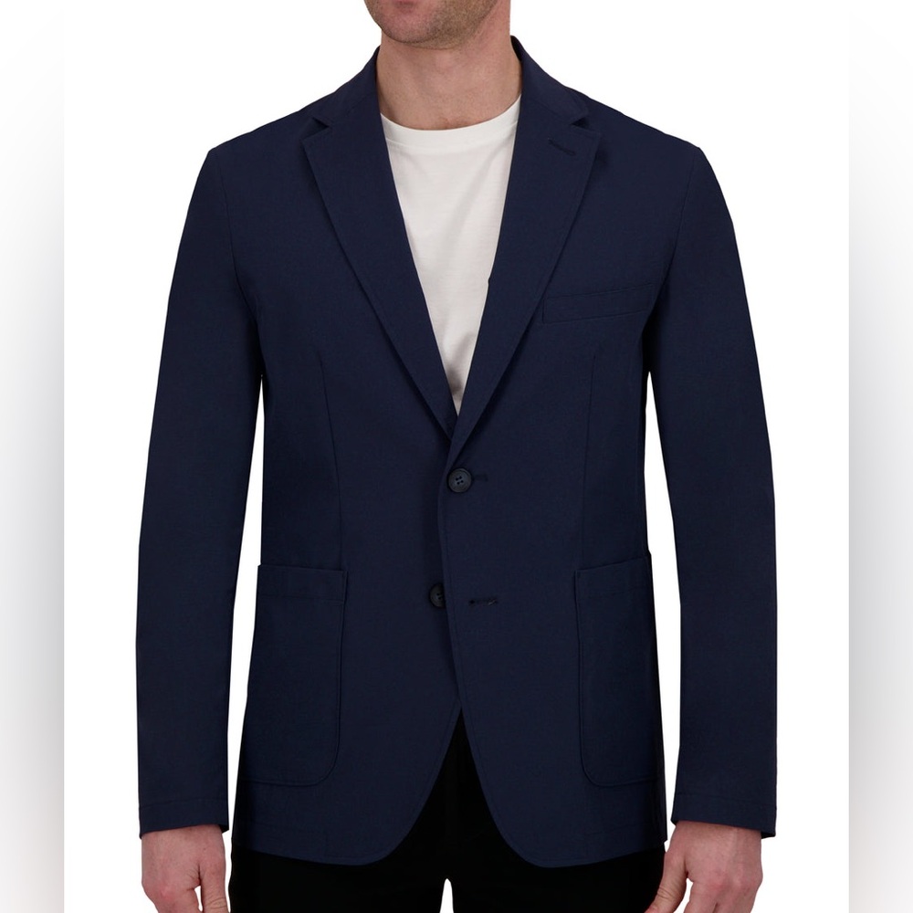 Report Collection - Modern Fit Performance Sport Coat in Navy - Men S - Women L